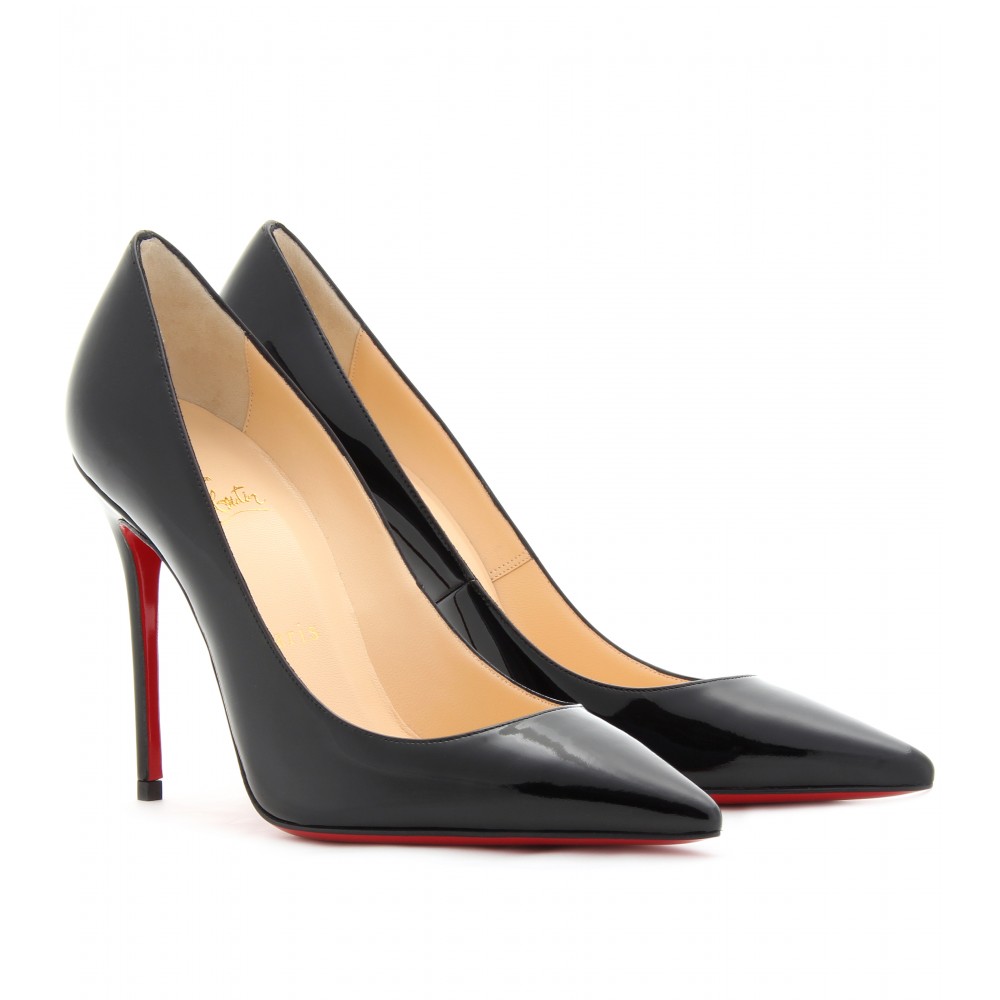 Christian Louboutin Decollete 554 100 Patent Leather Pumps in Black | Lyst