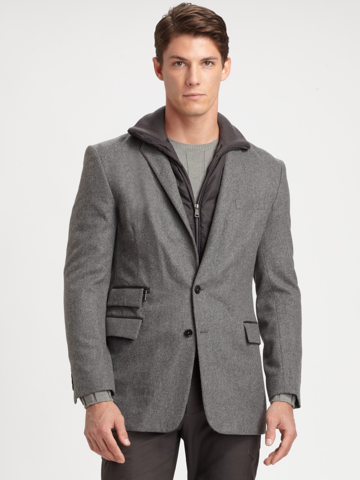 Ralph lauren black label Anthony Wool Flannel Sportcoat in Gray for Men ...