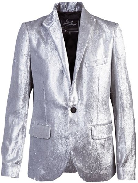Unconditional Sequin Blazer in Silver for Men | Lyst