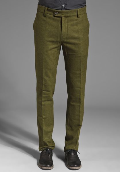 Vanishing Elephant Benedict Classic Suit Pant in Green for Men (olive ...