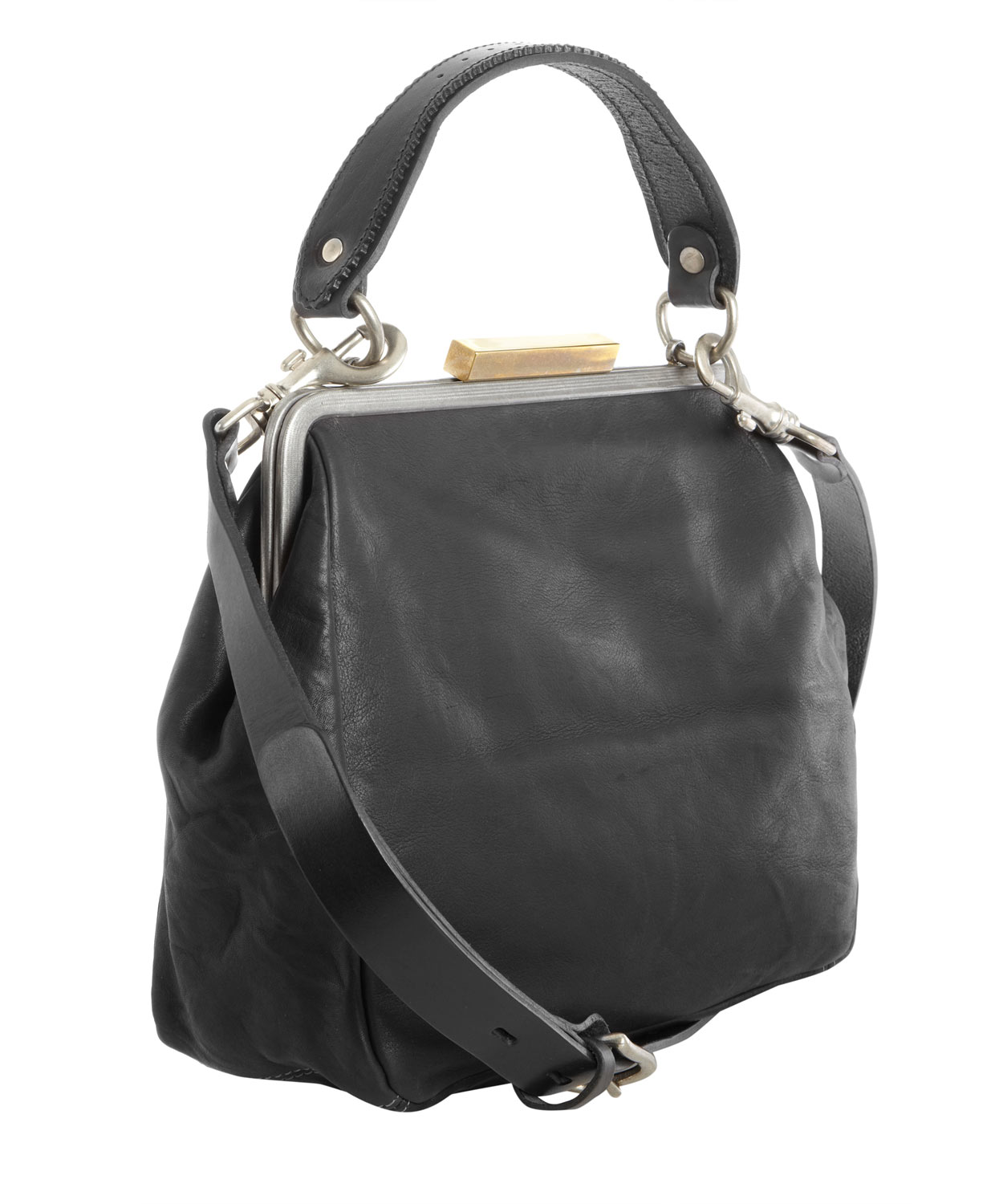 Lyst - Ally Capellino Black Kelly Frame Shoulder Bag in Black