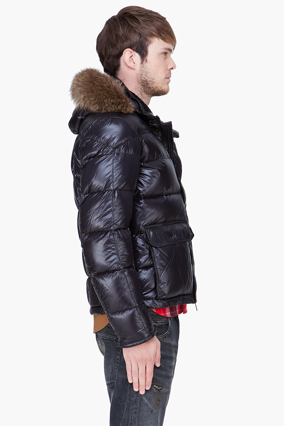 moncler coat mens fur hood