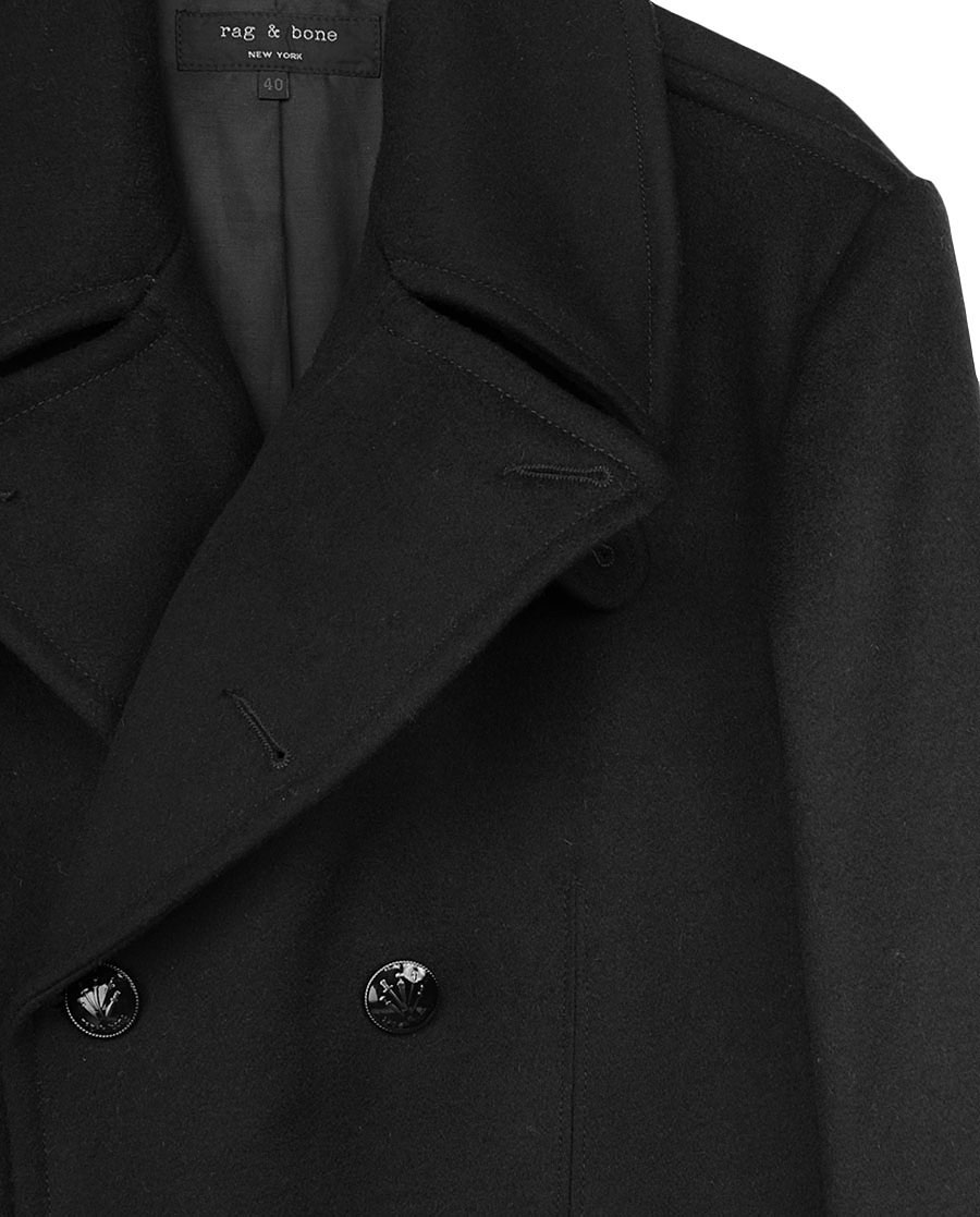 Lyst - Rag & Bone Great Coat in Black for Men