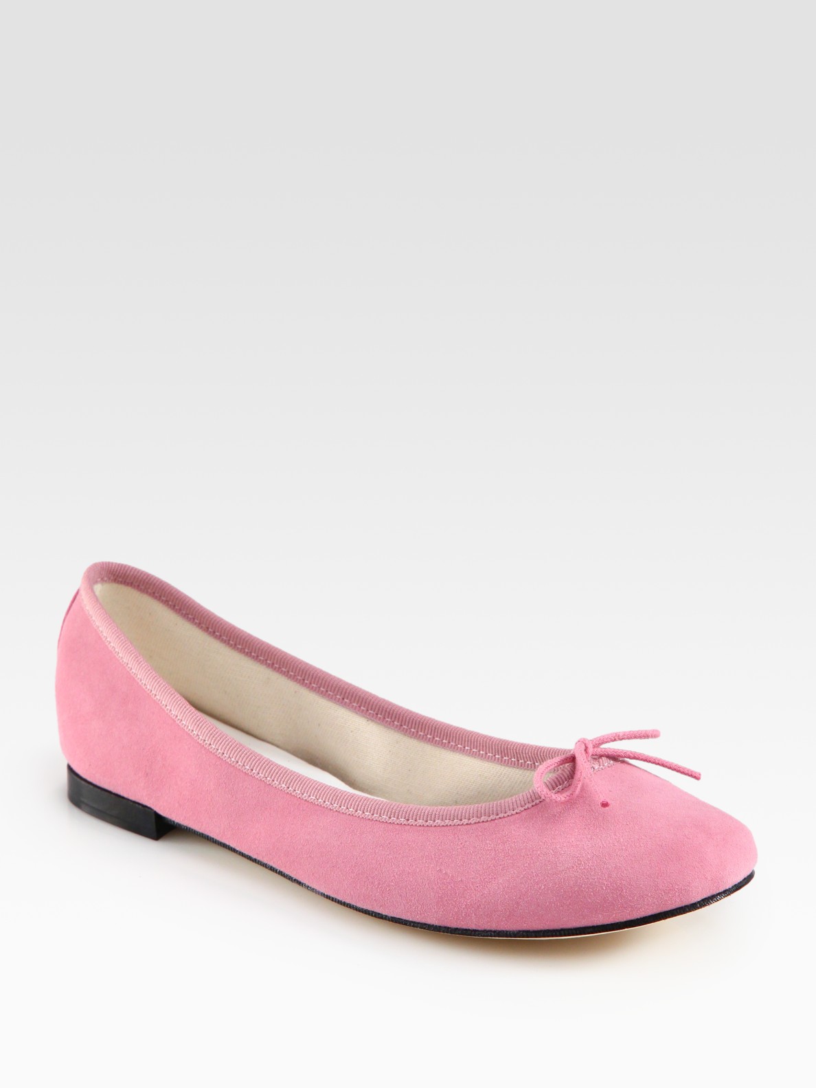 Repetto Suede Ballet Flats in Pink | Lyst
