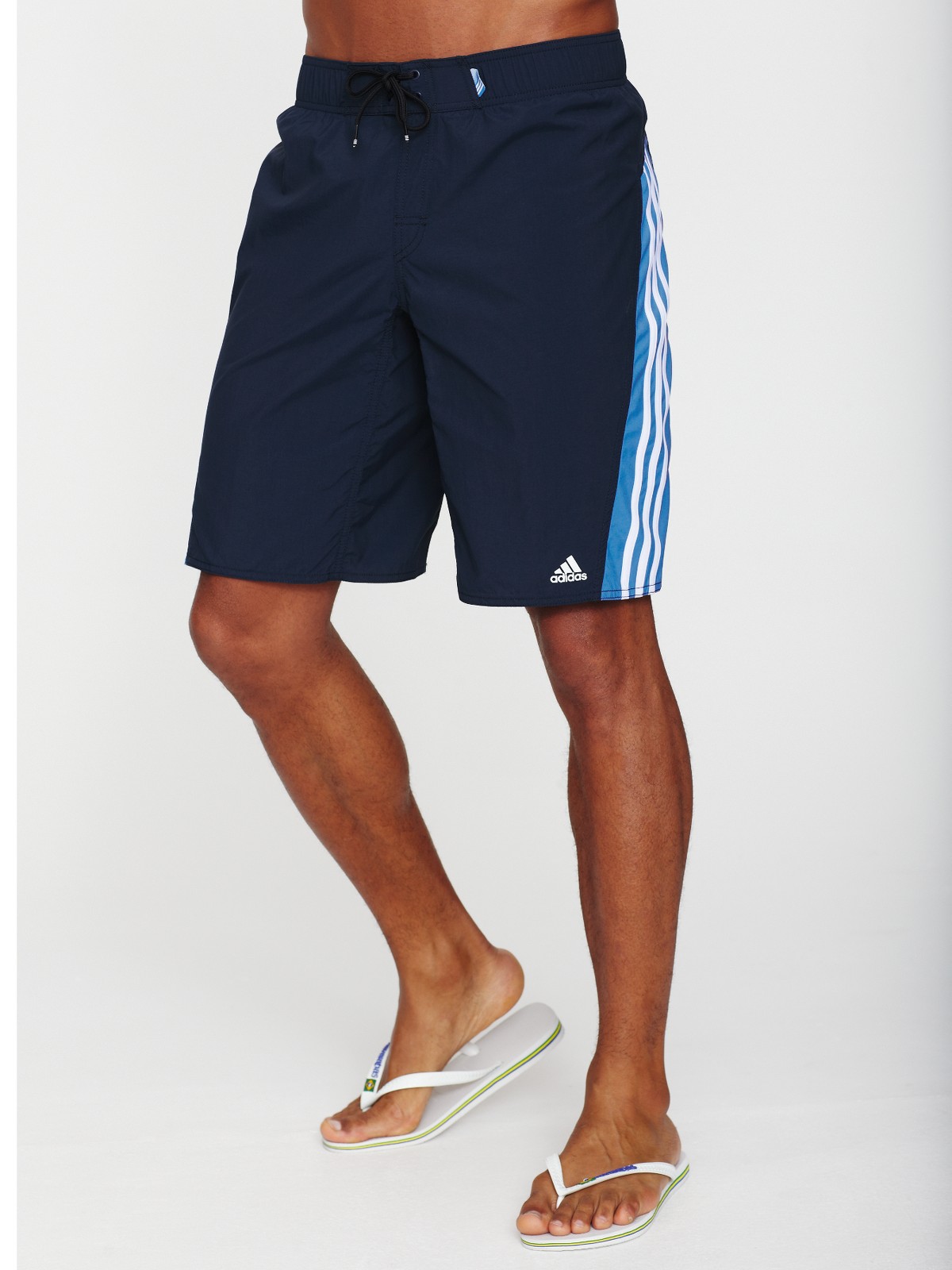 Adidas Adidas Mens 3 Stripe Swim Shorts in Blue for Men (navy/blue) | Lyst