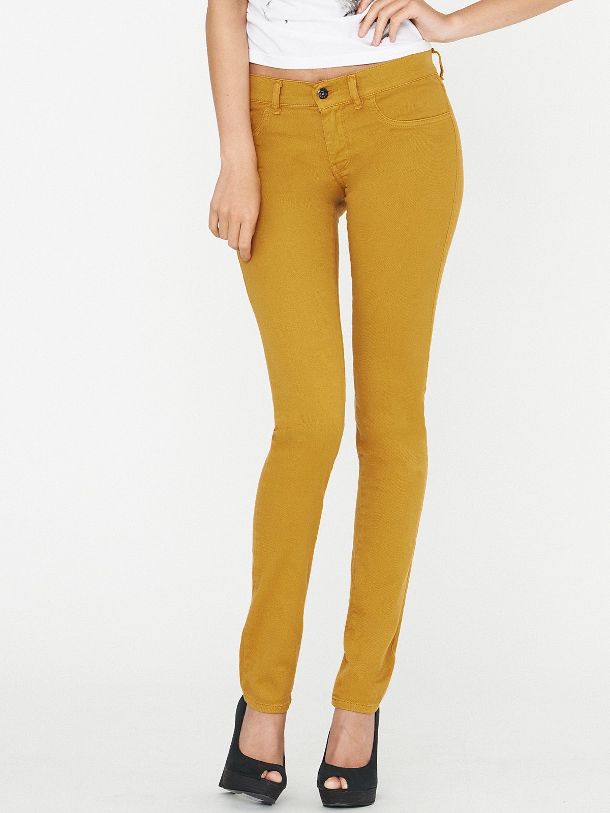 Diesel Livier Super Slim Jegging in Yellow (mustard) | Lyst