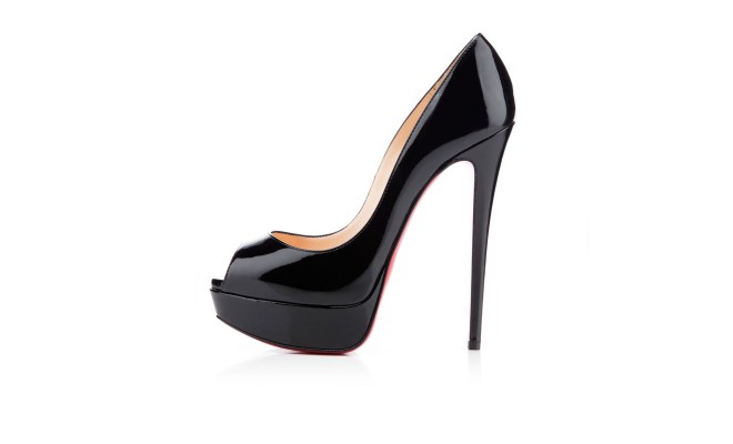 christian louboutin lady peep black