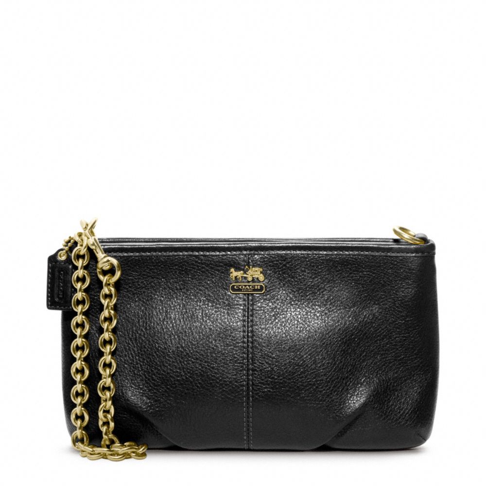 coach leather large wristlet