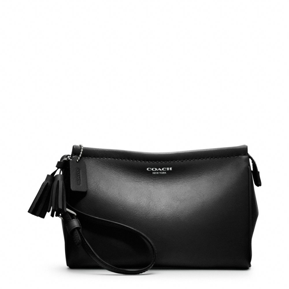 Lyst - Coach Legacy Leather Large Wristlet in Black