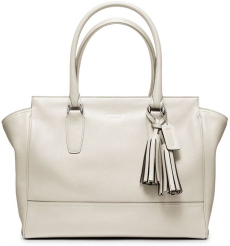 Coach Legacy Leather Medium Candace Carryall in Beige (silver/parchment ...