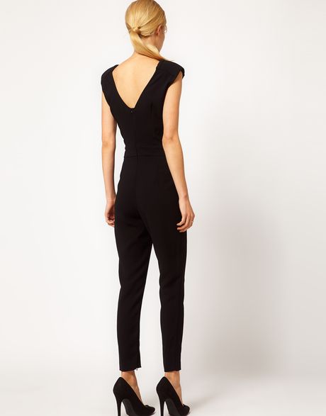 Mango Tailored Jumpsuit in Black | Lyst