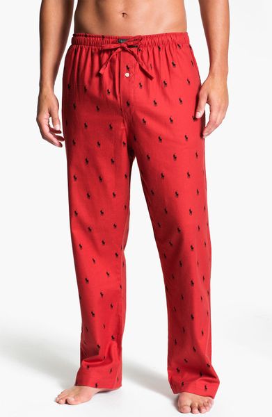 Polo Ralph Lauren Flannel Lounge Pants in Red for Men | Lyst