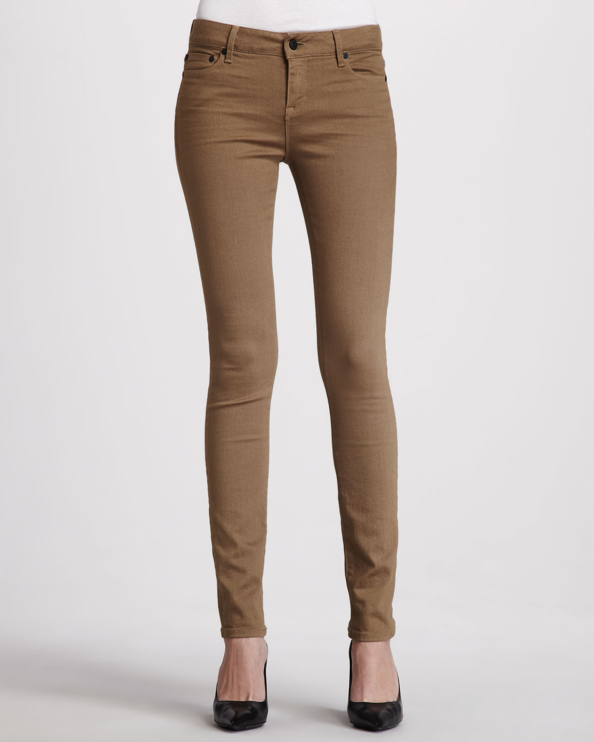 Vince Skinny Jeans Khaki in Natural (khaki) | Lyst