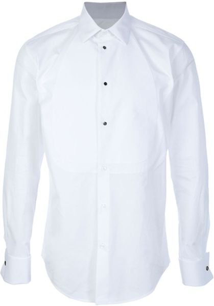 Saint Laurent Classic Tuxedo Shirt in White for Men | Lyst