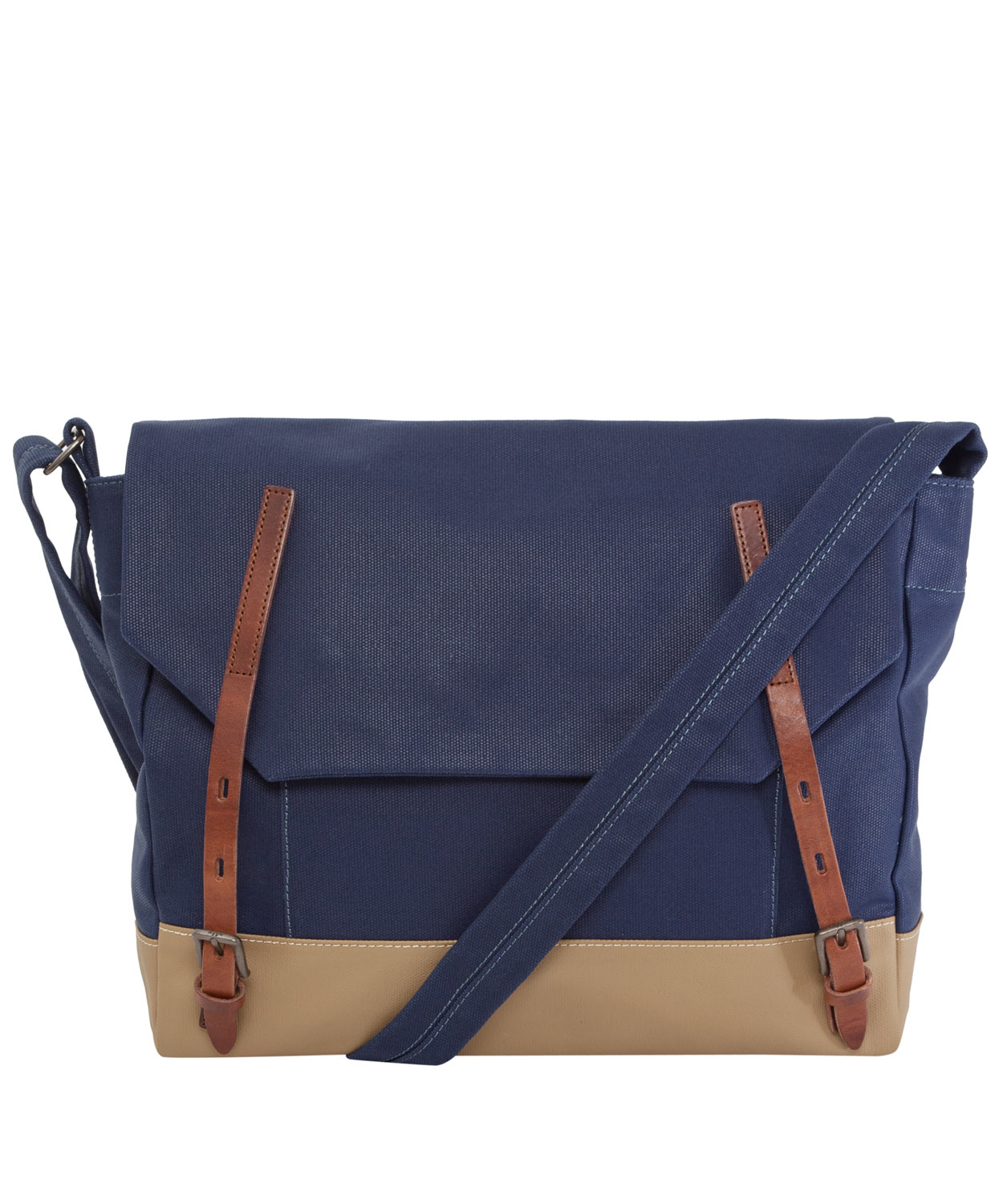 Lyst - Ally Capellino Navy Danny Waxed Canvas Messenger Bag in Blue for Men