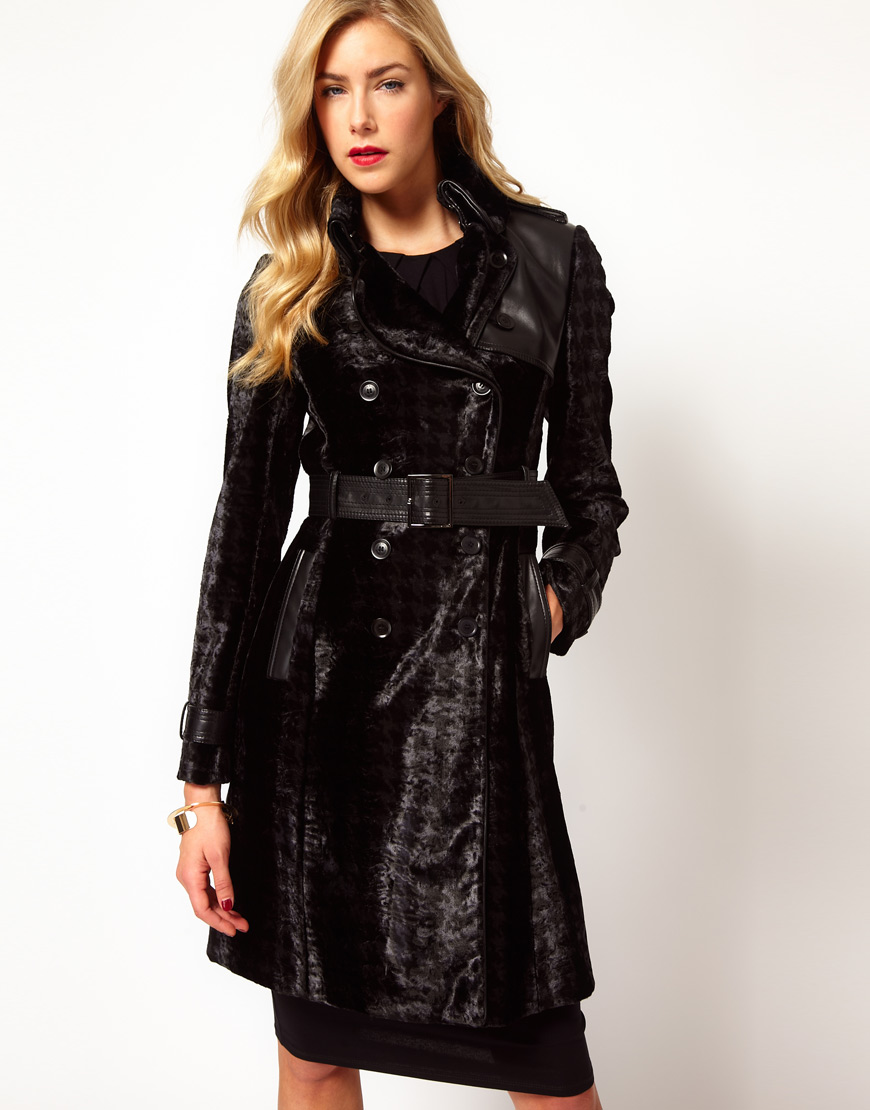 karen millen pony skin coat