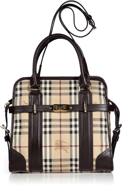 Burberry Chocolate Haymarket Medium Portrait Minford Tote in Brown ...