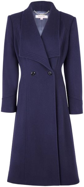 Jacques Vert Navy Contemporary Coat in Blue (navy) | Lyst