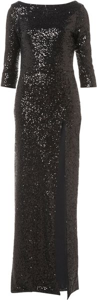 Topshop Sequin Maxi Dress in Black | Lyst