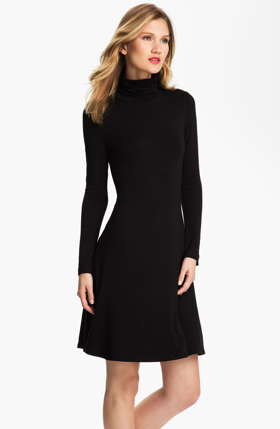 Karen Kane Turtleneck Dress in Black | Lyst