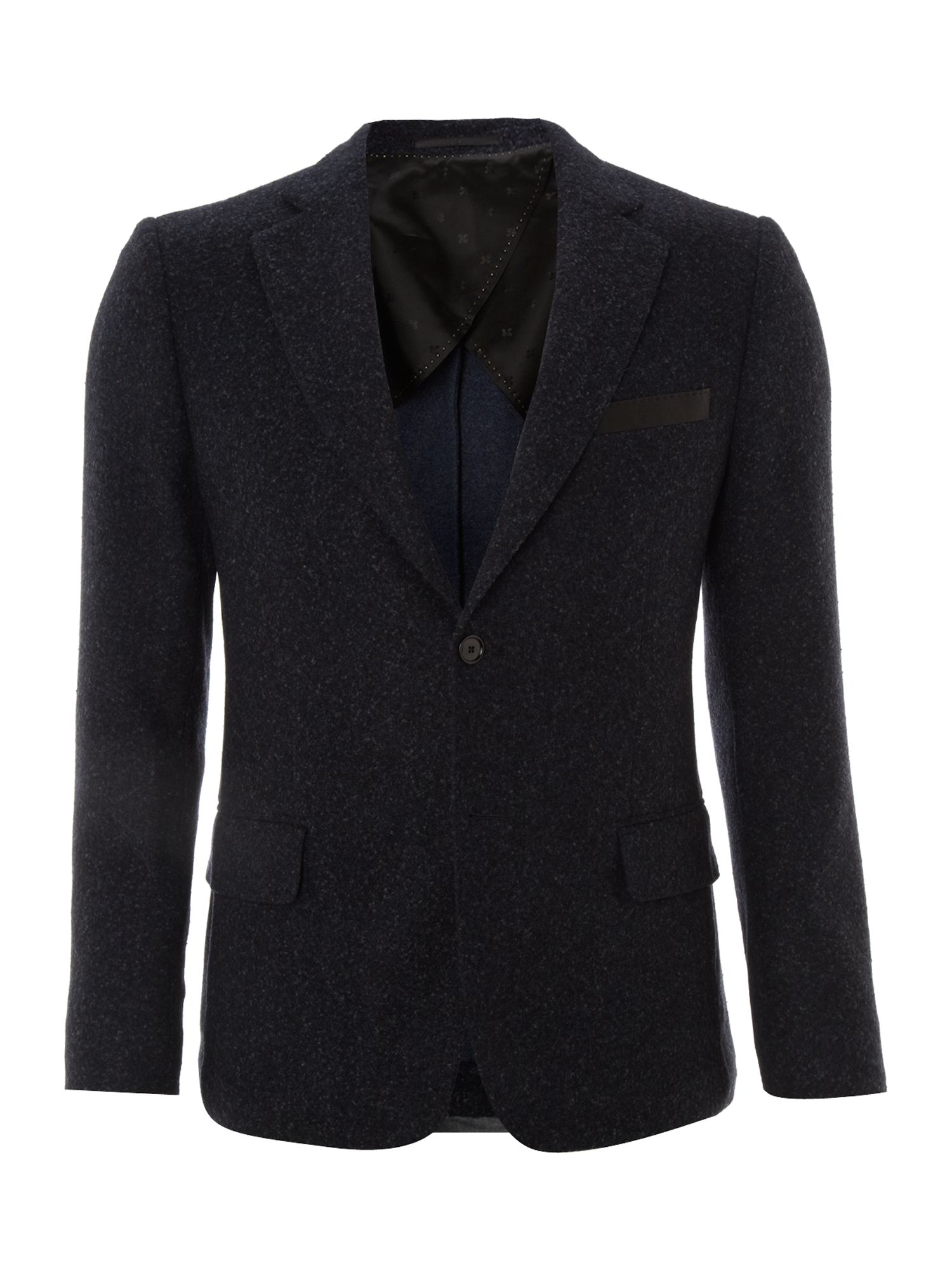 Patrick Cox Wool Jacket with Leather Trim in Blue for Men (navy) | Lyst