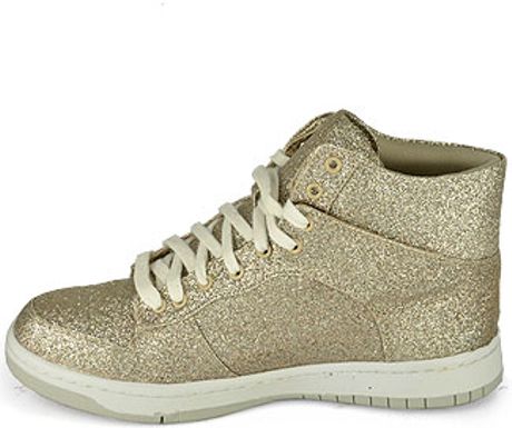 Steve Madden Shufle Gold Glitter Sneaker in Gold | Lyst