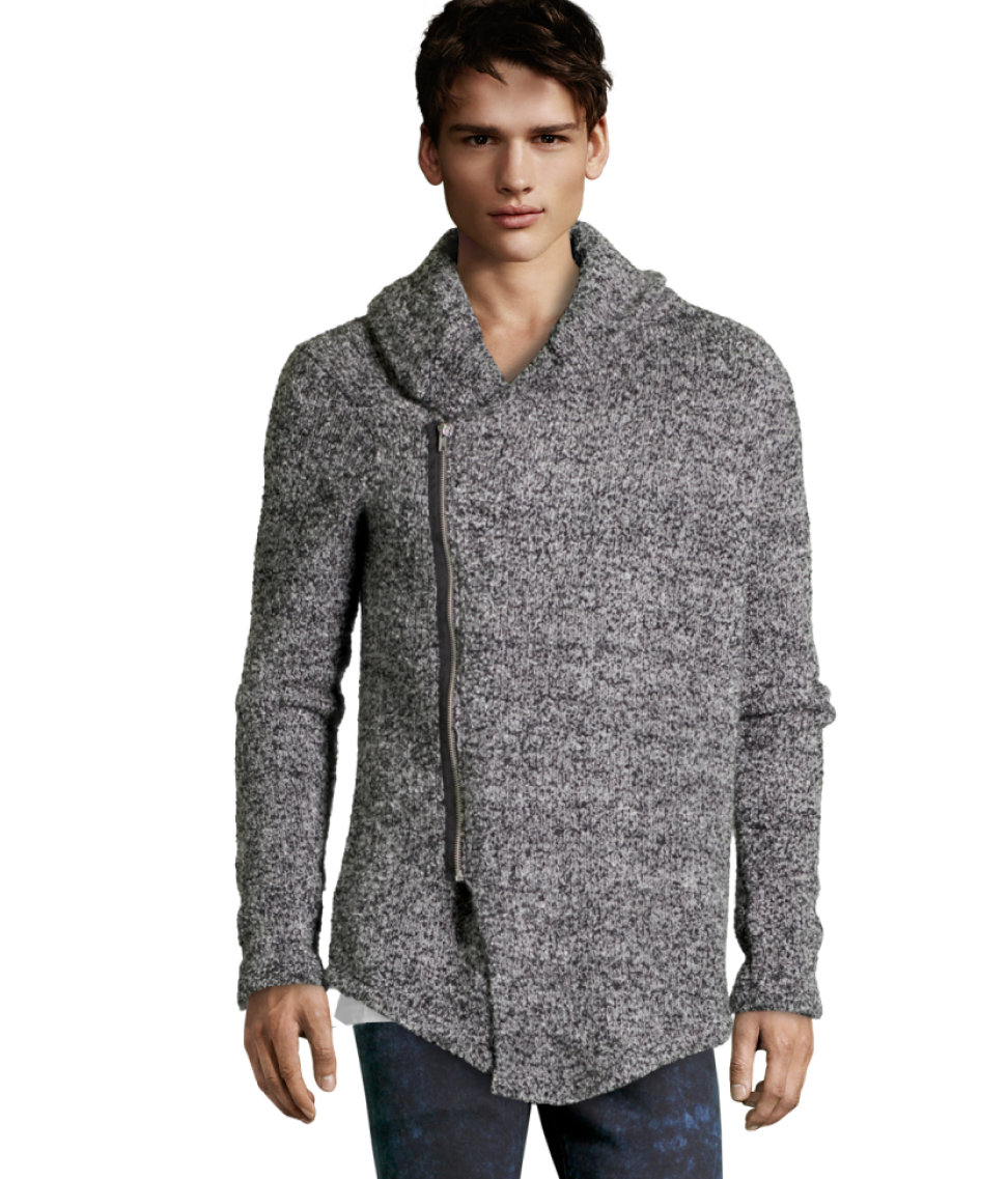 Lyst - H&M Cardigan in Gray for Men