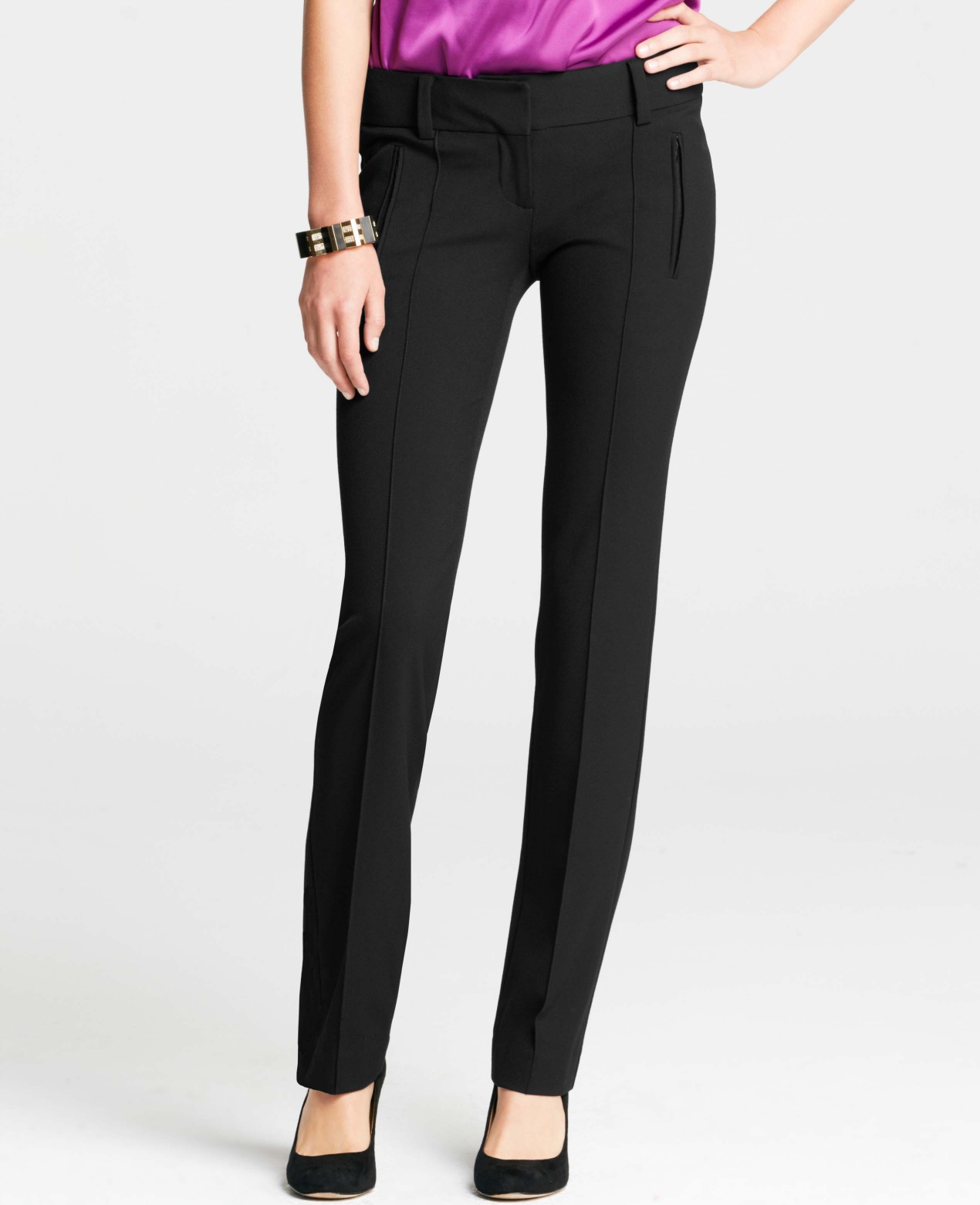 black crepe pants