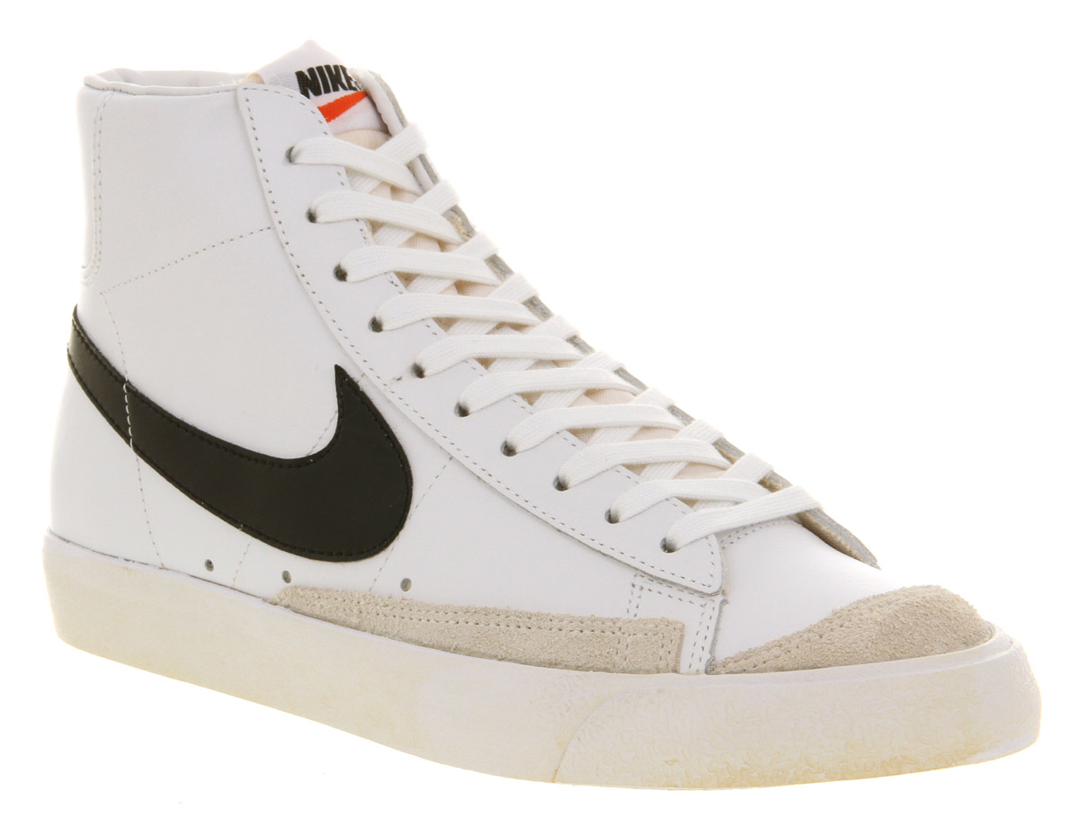 Nike Blazer Mid 77 White Black Team Orange in White for Men - Lyst