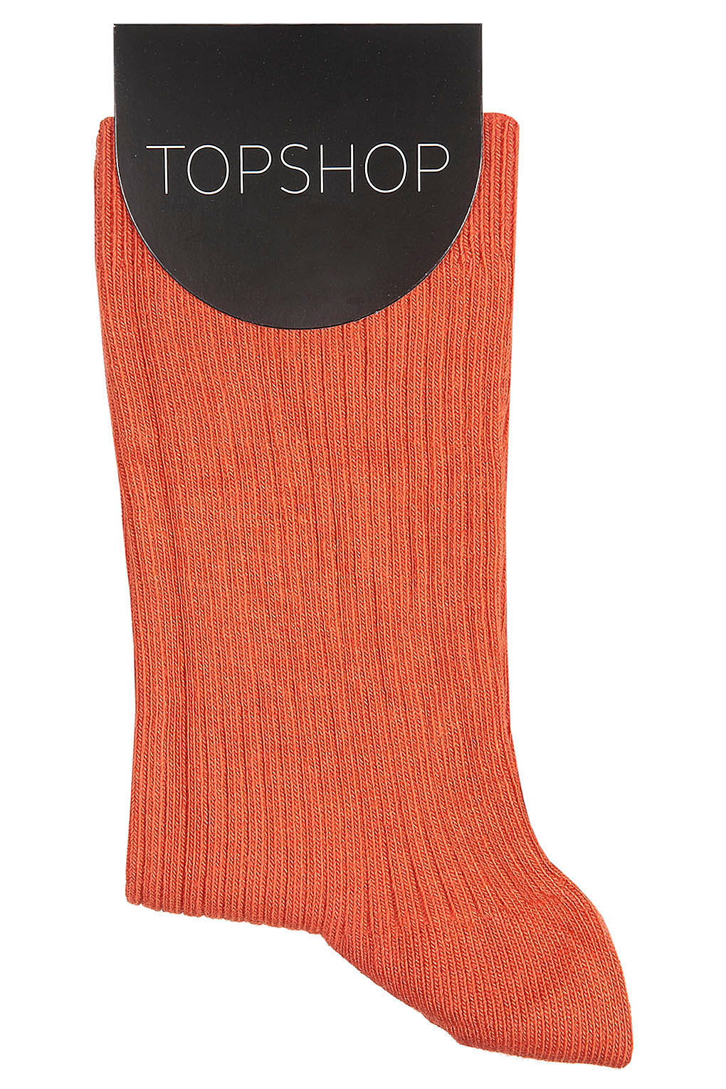 Rust Fine Ribbed Ankle Socks in Orange Lyst