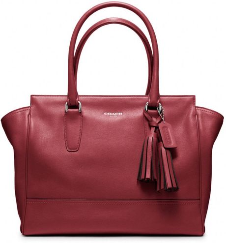 Coach Legacy Leather Medium Candace Carryall in Red (silver/black ...