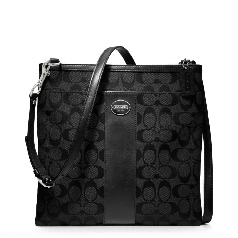 COACH Legacy Signature Large Swingpack in Silver/Black/Black (Black) Lyst