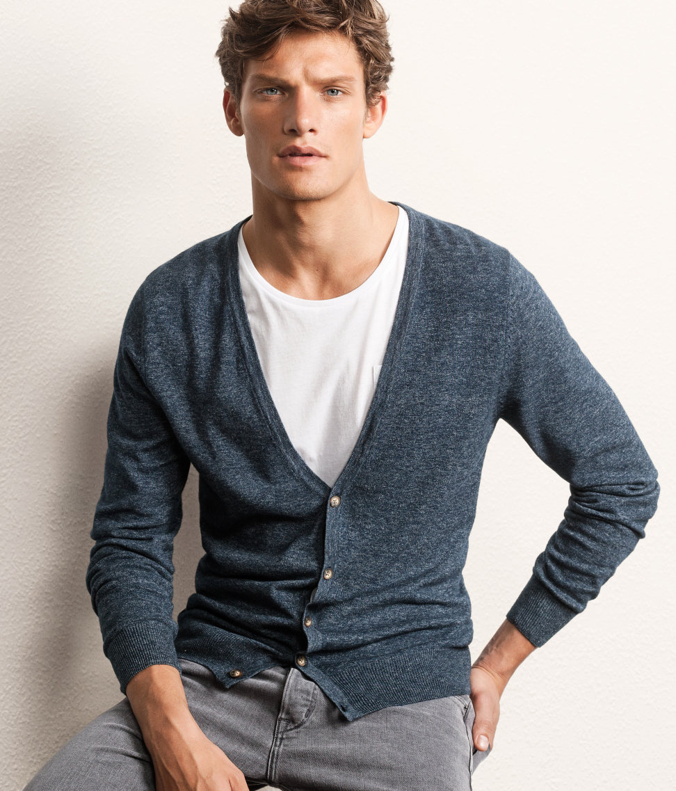 H M Cardigan  in Blue for Men  Lyst