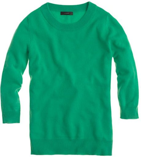 J.crew Collection Cashmere Tippi Sweater in Green (vintage kelly) | Lyst