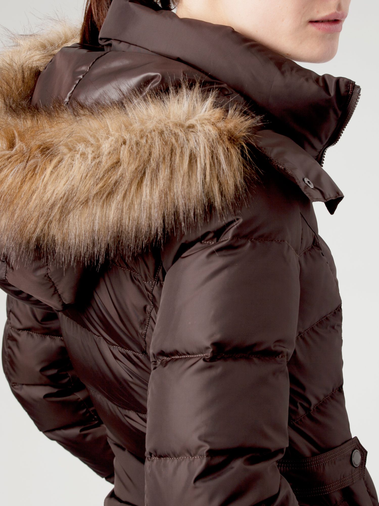 Tommy hilfiger Maine Down Jacket in Brown | Lyst