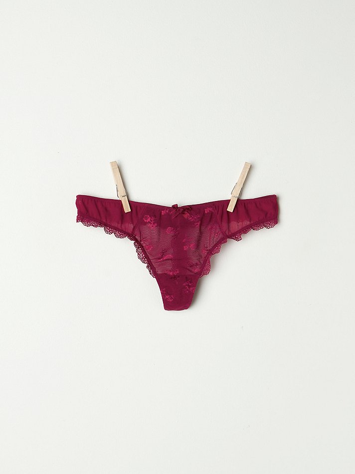 Free people Intimately Womens Lacey Thong in Red | Lyst