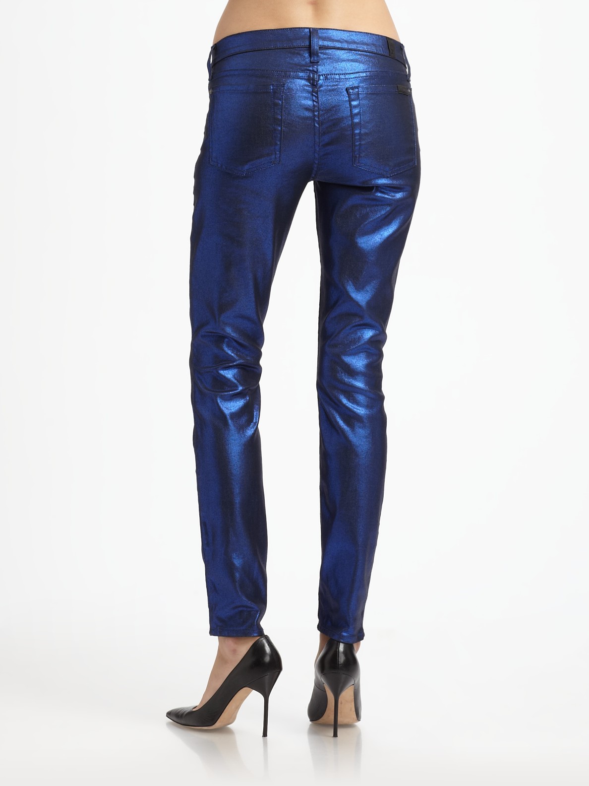 metallic jeans