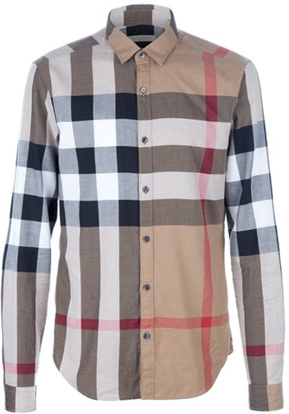 Burberry Brit Rhys Checked Shirt in Beige for Men (brown) - Lyst