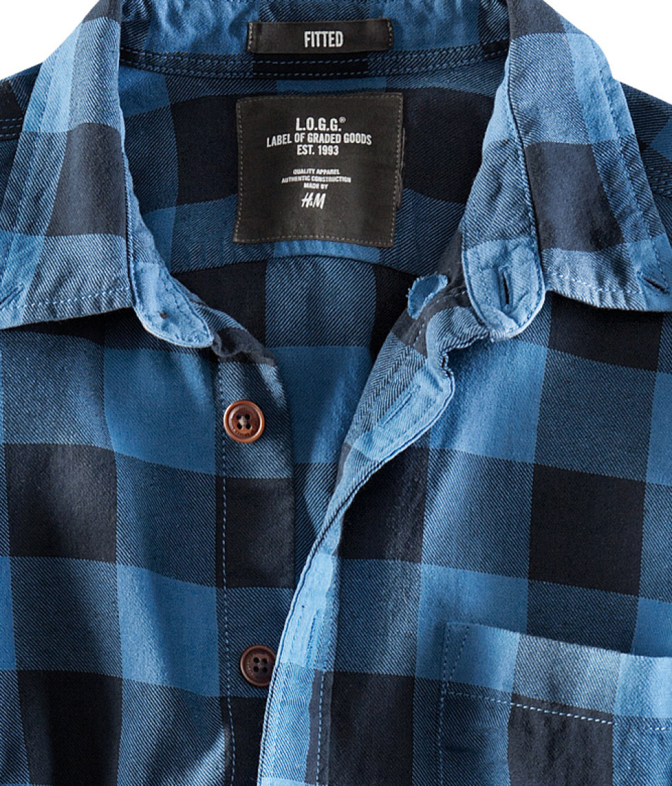 Lyst - H&m Flannel Shirt in Blue for Men