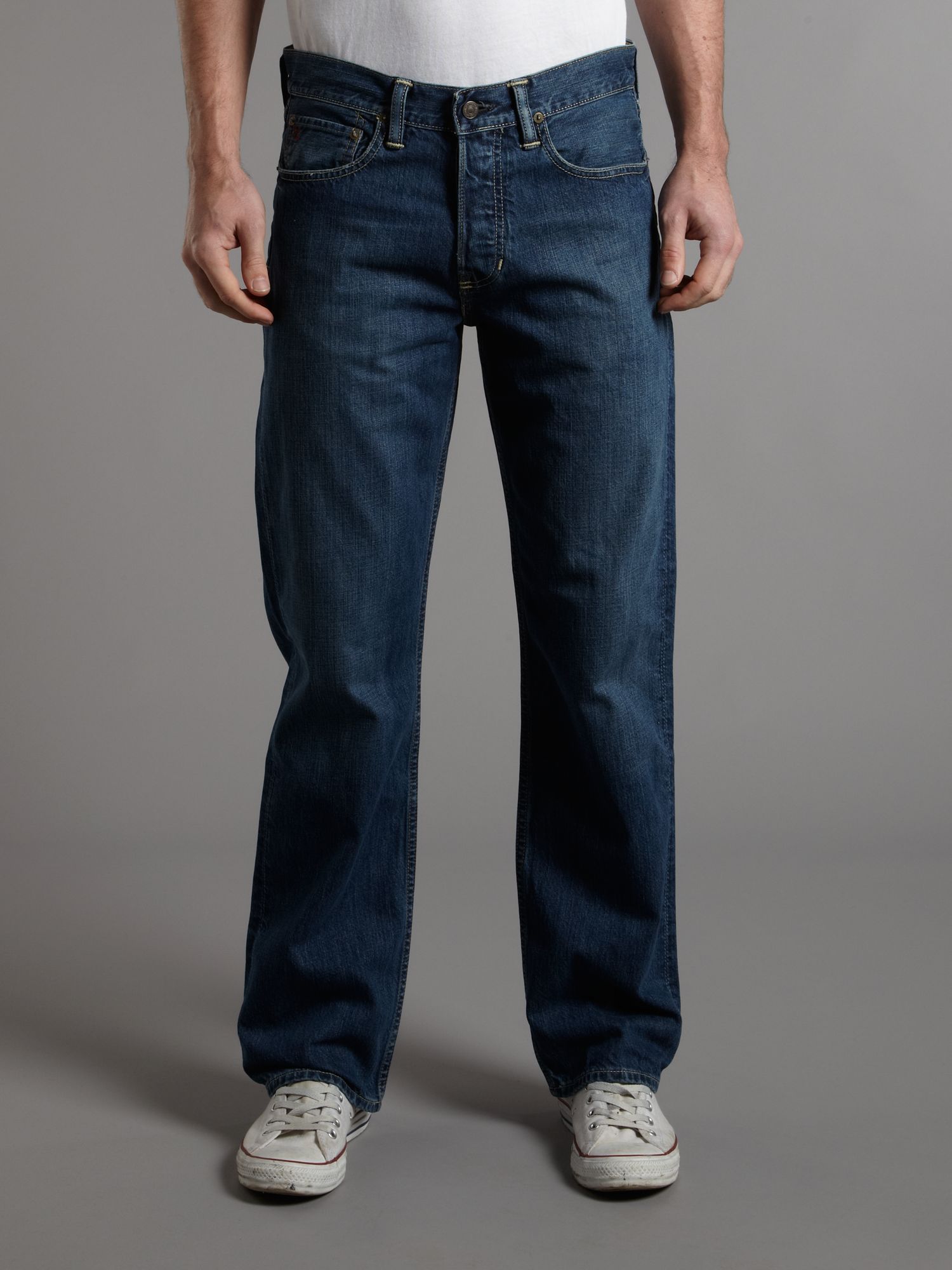Polo ralph lauren Stanton Straight Fitted Jeans in Blue for Men | Lyst