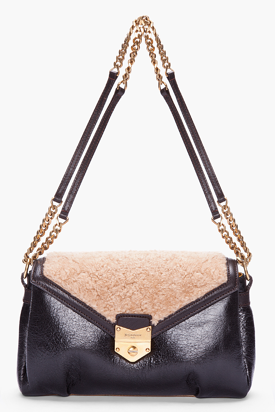 yves saint laurent shearling bag