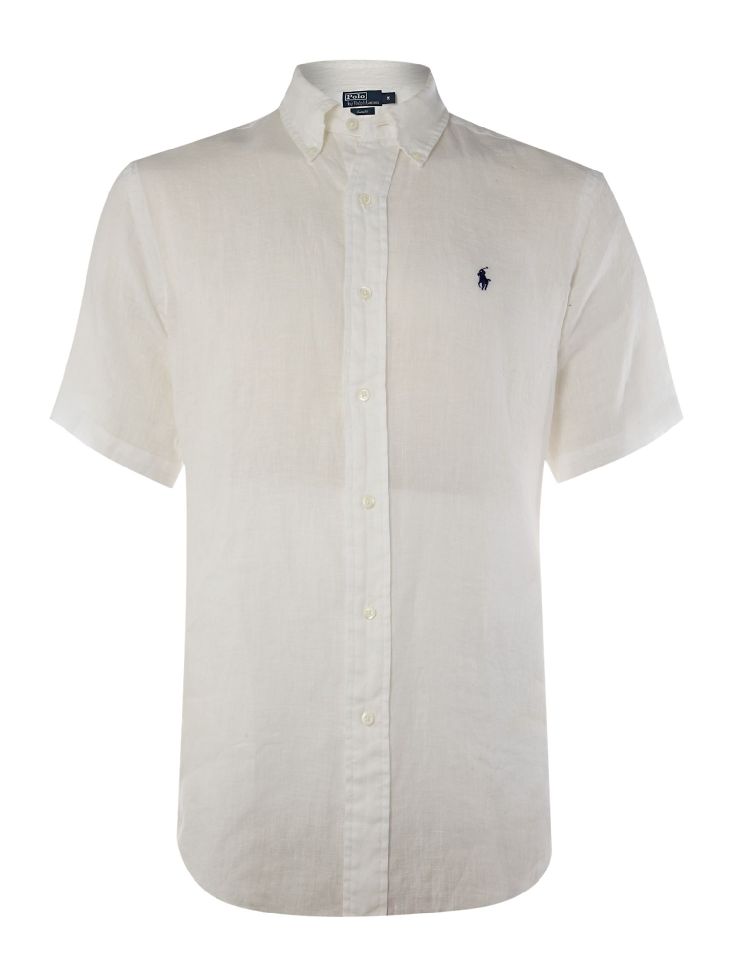 Polo Ralph Lauren Short Sleeved Linen Shirt In White For Men Lyst