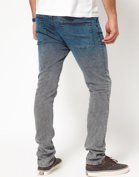 Asos Super Skinny Jeans in Gray for Men (blue) | Lyst