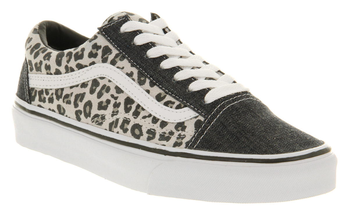 leopard print vans black