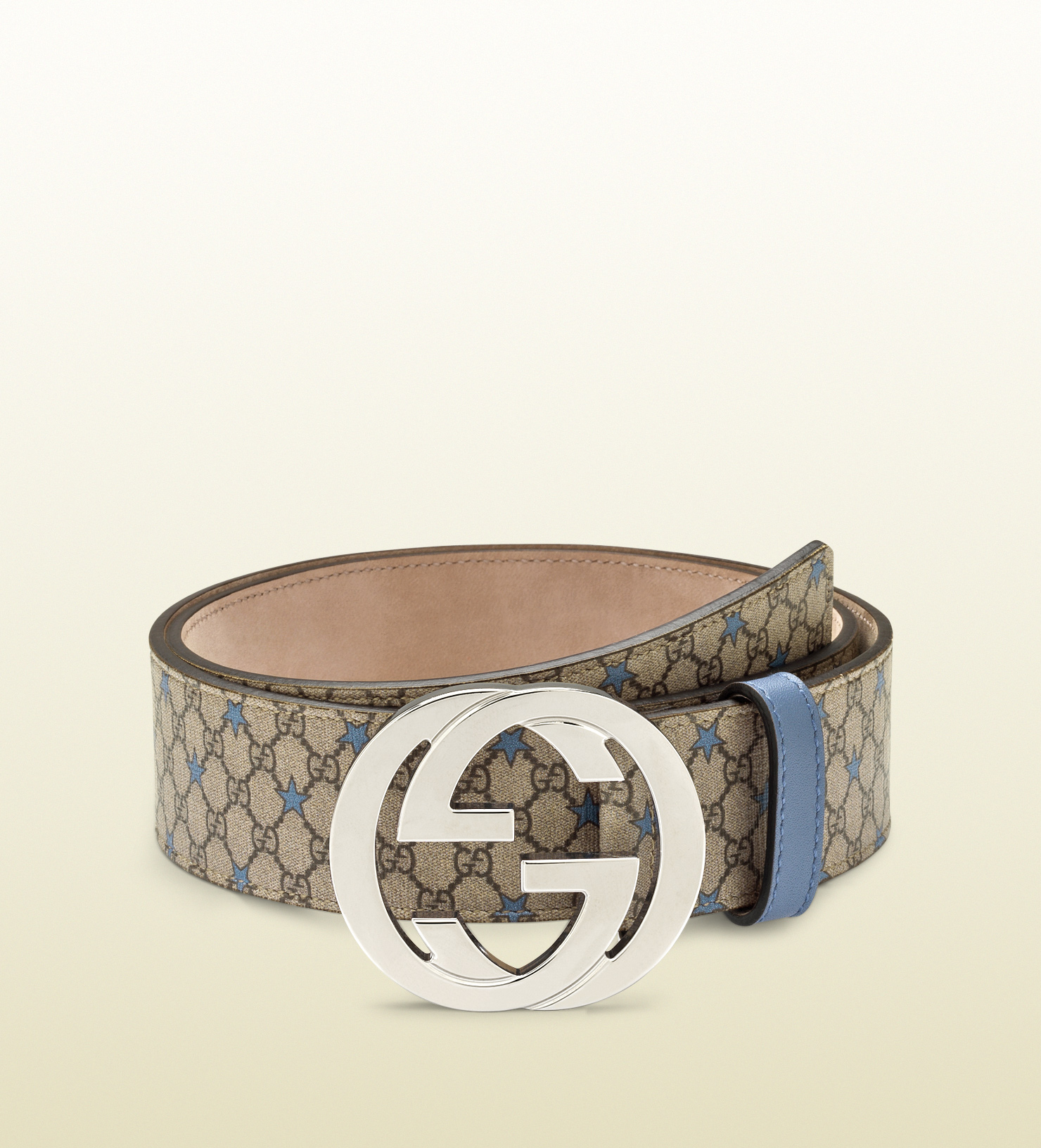 Lyst - Gucci Gg Supreme Canvas Belt with Interlocking G Buckle in Natural for Men