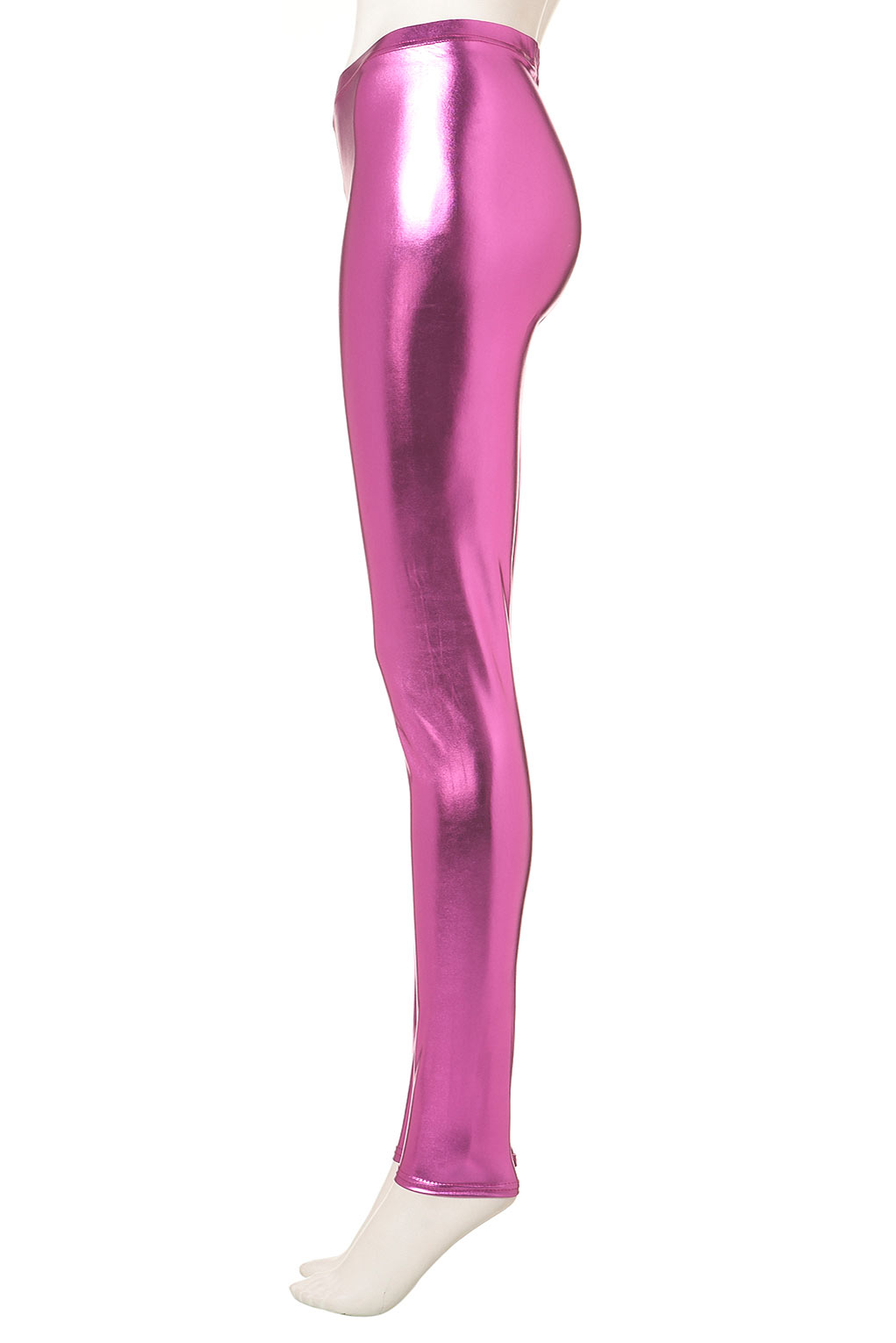 Lyst Topshop Metallic Latex Leggings In Pink