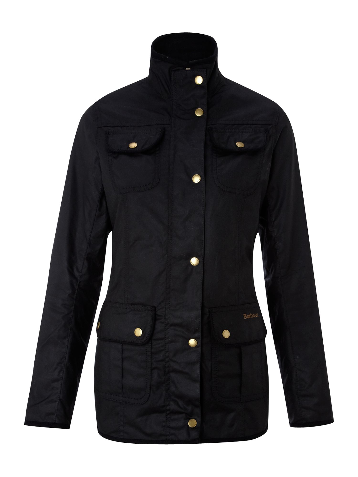 Barbour Utility Wax Morris Print Jacket in Black | Lyst