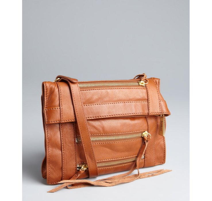 Botkier Brown Leather Venice Zip Crossbody Bag in Brown | Lyst