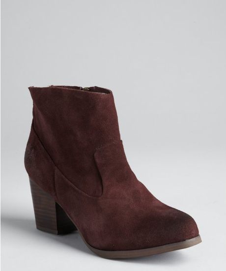 Kelsi Dagger Chocolate Suede Mindy Zip Tassel Ankle Boots in Brown ...
