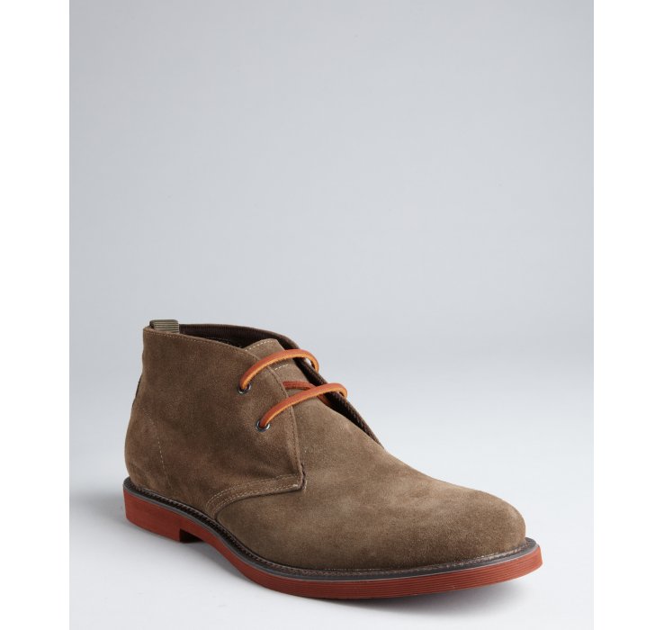 Kenneth Cole Reaction Taupe Suede Red About It Chukka Boots in Beige ...